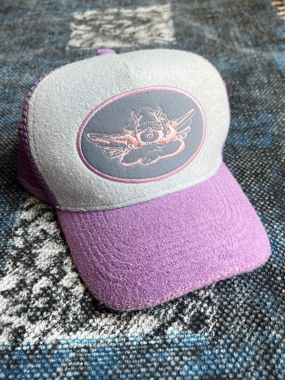 Boys Lie Purple Terry Trucker Hat